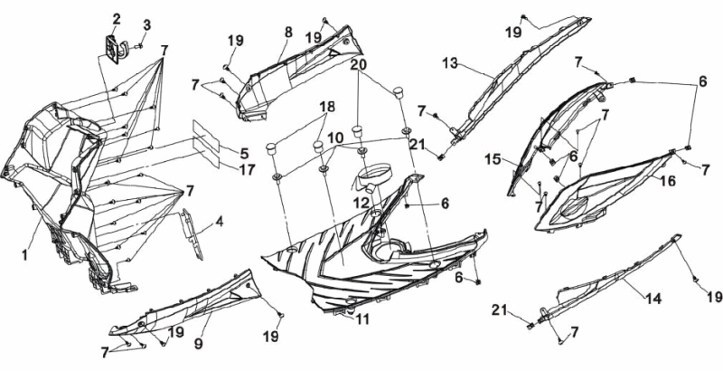 21.SIDE COVER, FLOOR PANEL