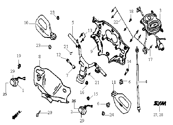 14.STEERING HANDLE - HANDLE COVER