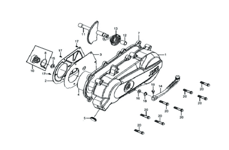 8.L. CRANK CASE COVER