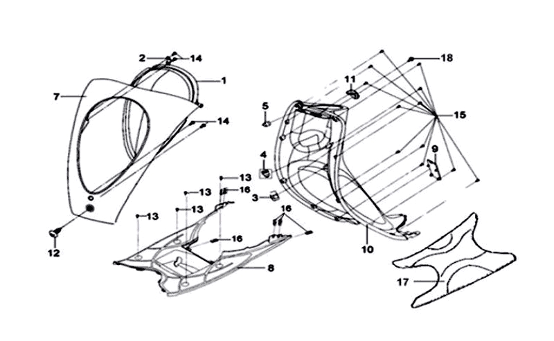 18.FR COVER ASSY.-HEAD LIGHT