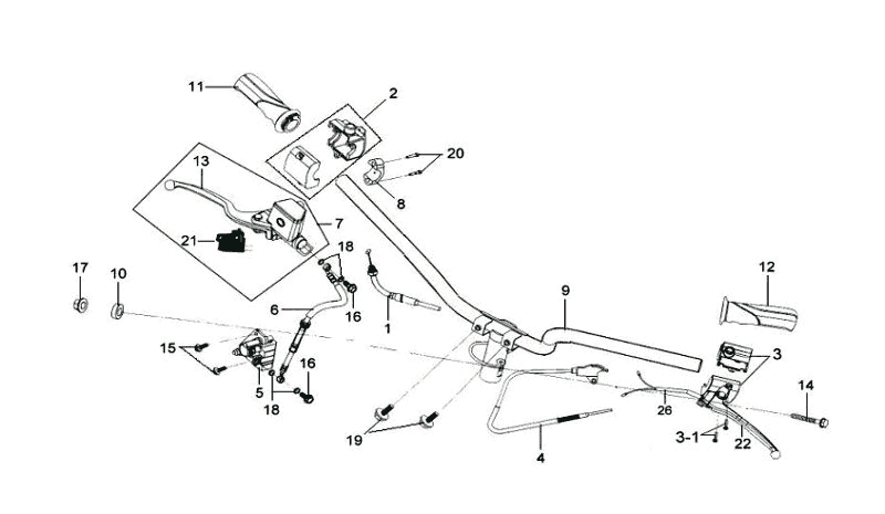16.STEERING HANDLE ASSY