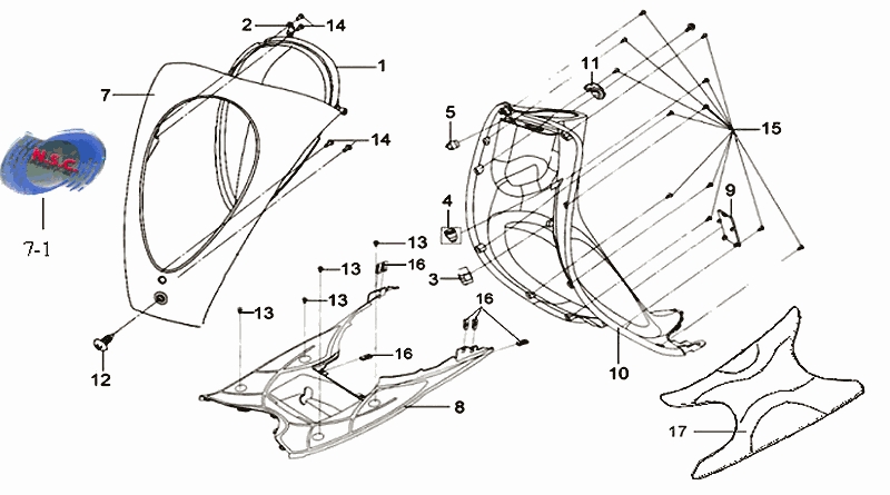 18.FR. COVER ASSY - HEAD LIGHT