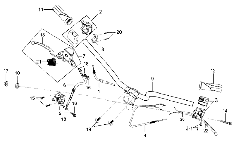 16.STEERING HANDLE ASSY