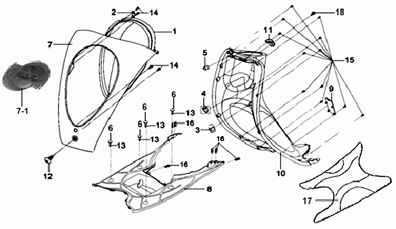 18.FR. COVER ASSY - HEAD LIGHT