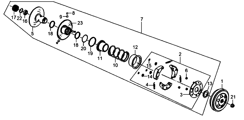 10.DRIVEN PULLEY ASSY