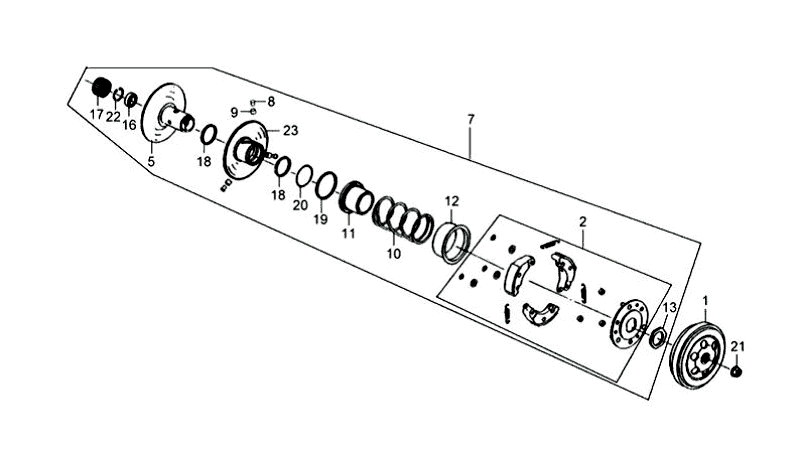 10.DRIVEN PULLEY ASSY