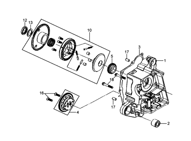 4.R CARNK CASE-OIL PUMP ASSY