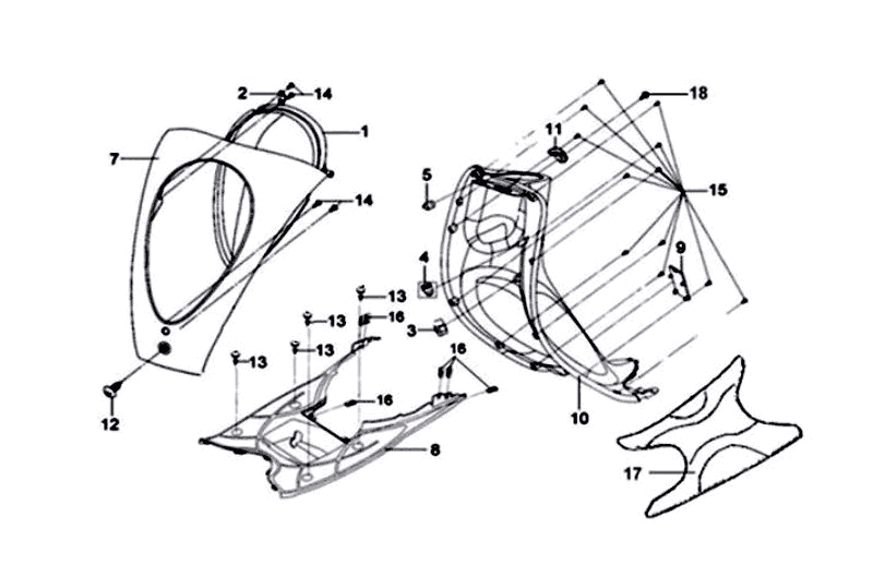 18.FR COVER ASSY.-HEAD LIGHT