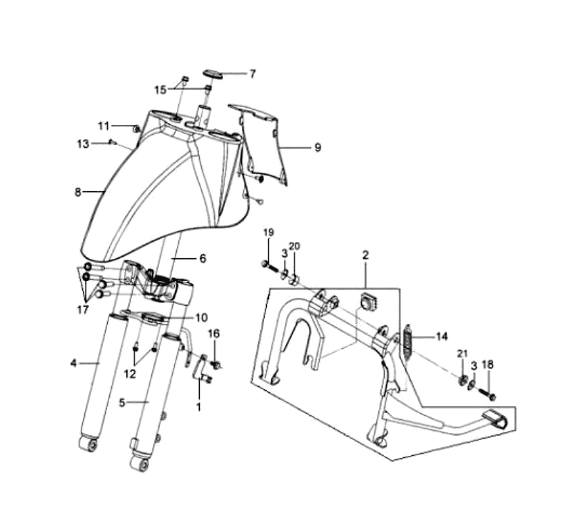 19.FR. FORK ASSY