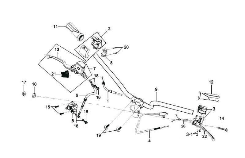 16.STEERING HANDLE ASSY