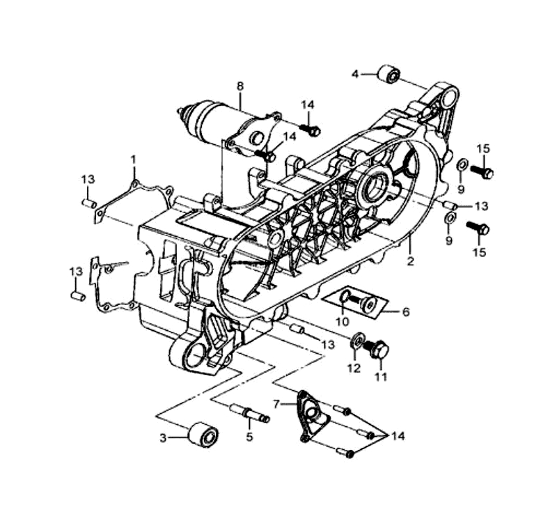 12.LEFT CRANK CASE