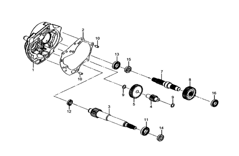 11.MISSION CASE-DRIVE SHAFT