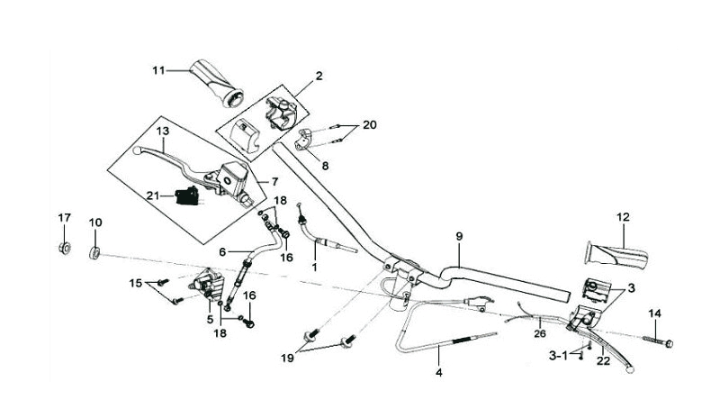 16.STEERING HANDLE ASSY