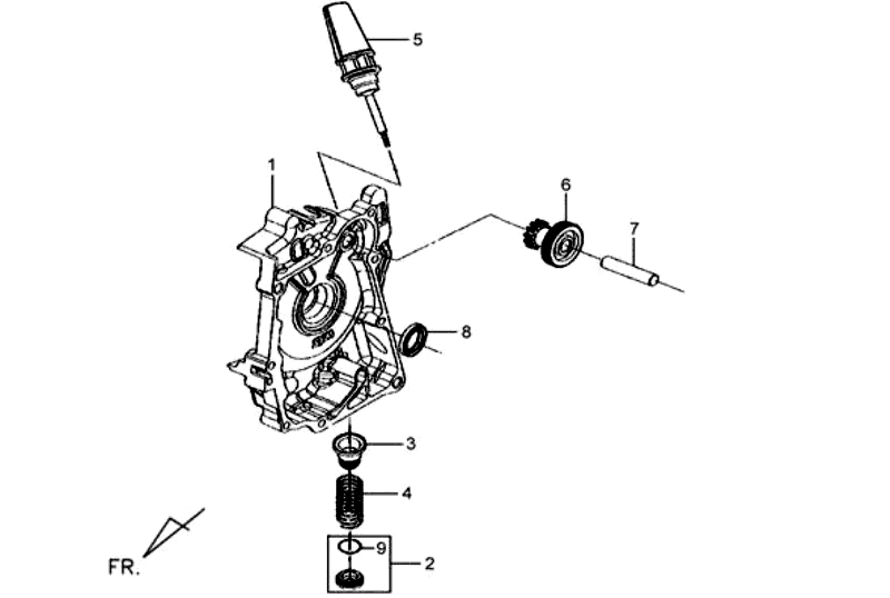 6.R. CRANK CASE COVER