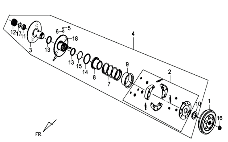 10.DRIVEN PULLEY ASSY