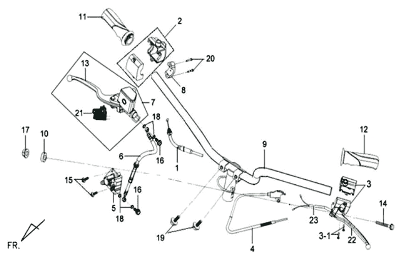 16.STEERING HANDLE ASSY