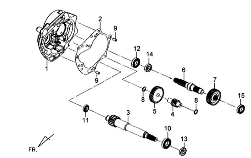 11.MISSION CASE-DRIVE SHAFT