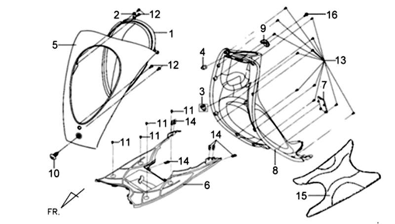 18.FR COVER ASSY.-HEAD LIGHT