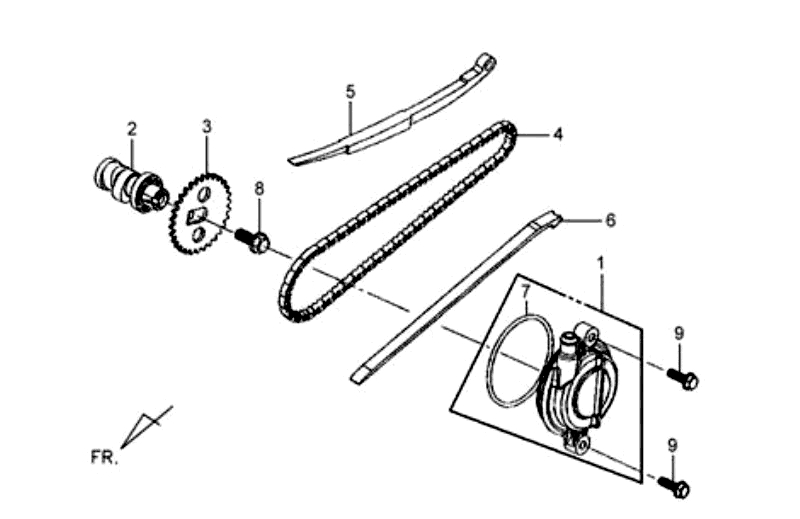 3.CAM SHAFT-CYL. HEAD L. SIDE COVER