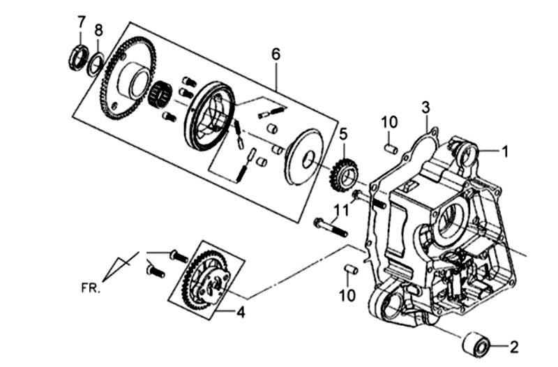 4.R CARNK CASE-OIL PUMP ASSY