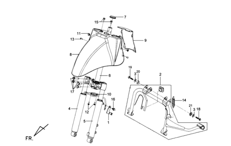 19.FR. FORK ASSY