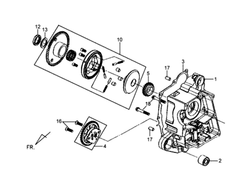4.R CARNK CASE-OIL PUMP ASSY