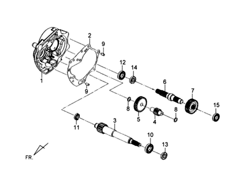 11.MISSION CASE-DRIVE SHAFT