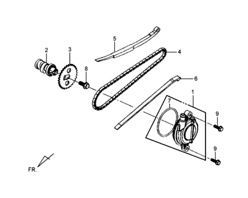 3.CAM SHAFT-CYL. HEAD L. SIDE COVER