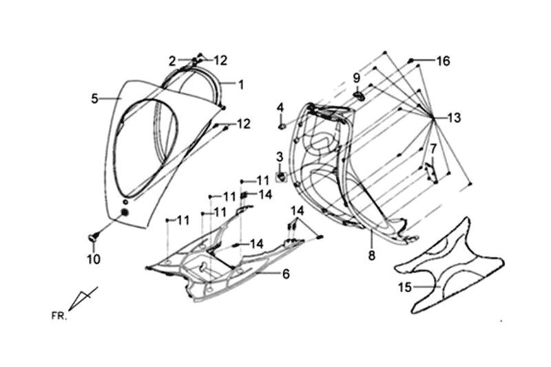 18.FR COVER ASSY.-HEAD LIGHT
