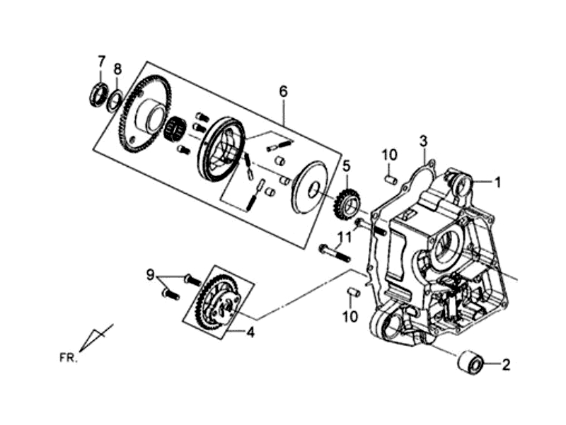 4.R CARNK CASE-OIL PUMP ASSY