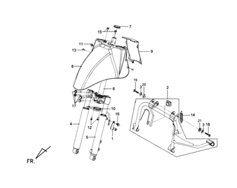 19.FR. FORK ASSY