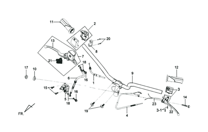 16.STEERING HANDLE ASSY