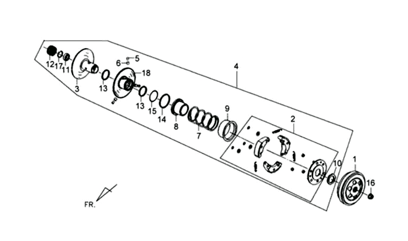 10.DRIVEN PULLEY ASSY