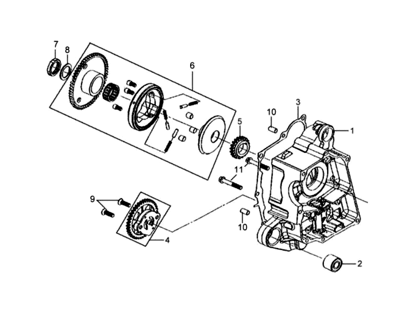 4.R CARNK CASE-OIL PUMP ASSY