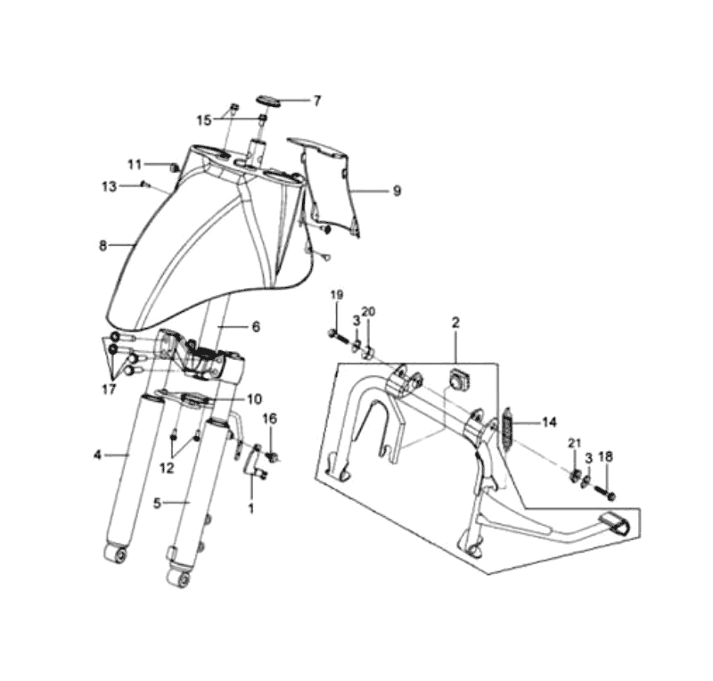 19.FR. FORK ASSY