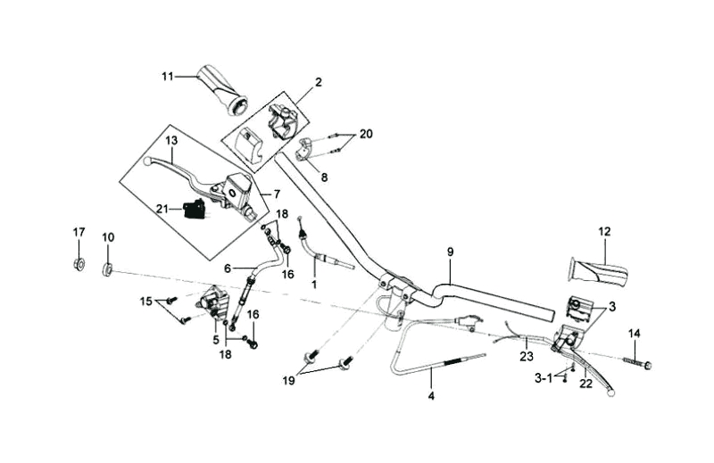 16.STEERING HANDLE ASSY