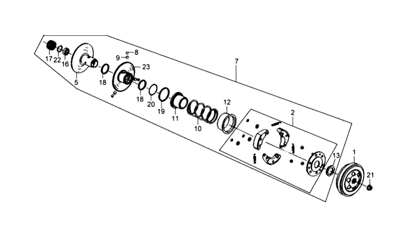 10.DRIVEN PULLEY ASSY