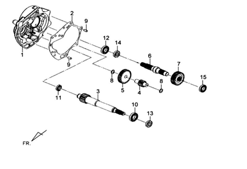 11.MISSION CASE-DRIVE SHAFT