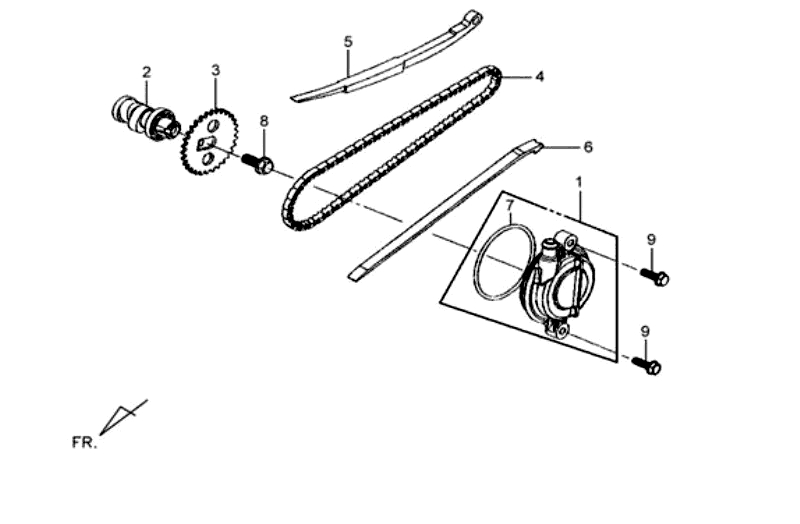 3.CAM SHAFT-CYL. HEAD L. SIDE COVER