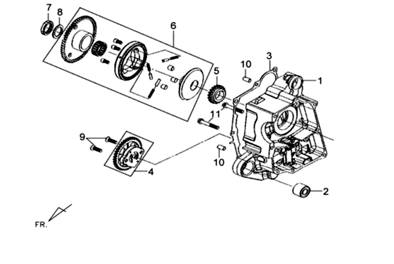 4.R CARNK CASE-OIL PUMP ASSY