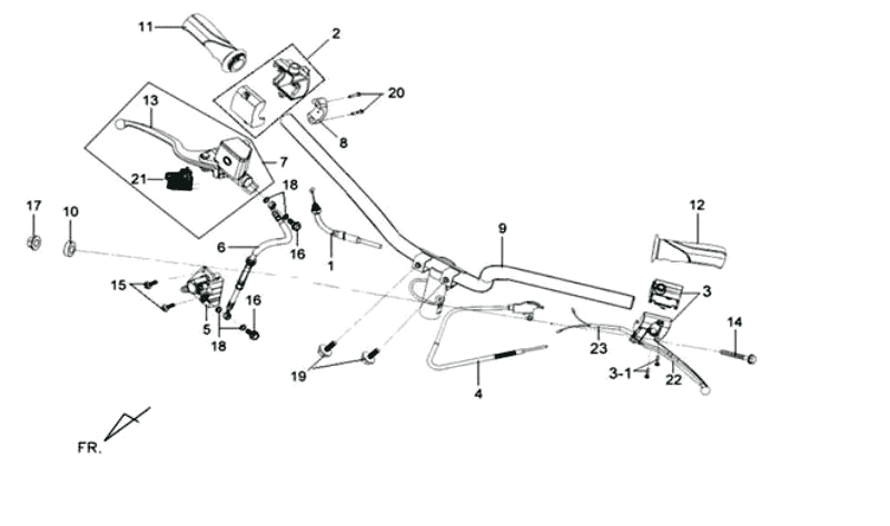 16.STEERING HANDLE ASSY