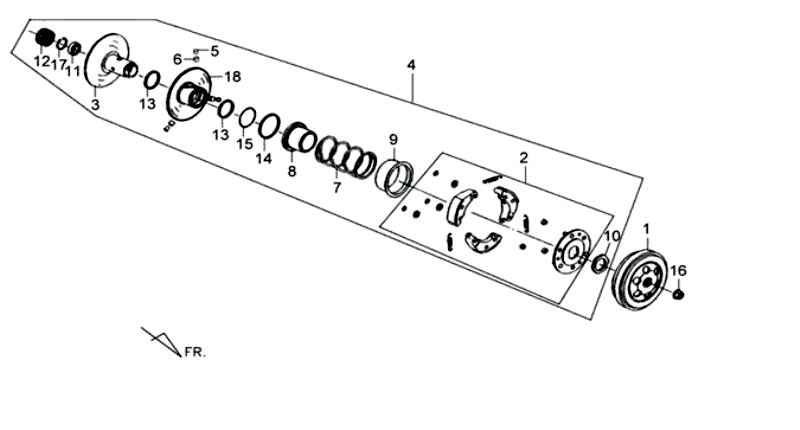 10.DRIVEN PULLEY ASSY