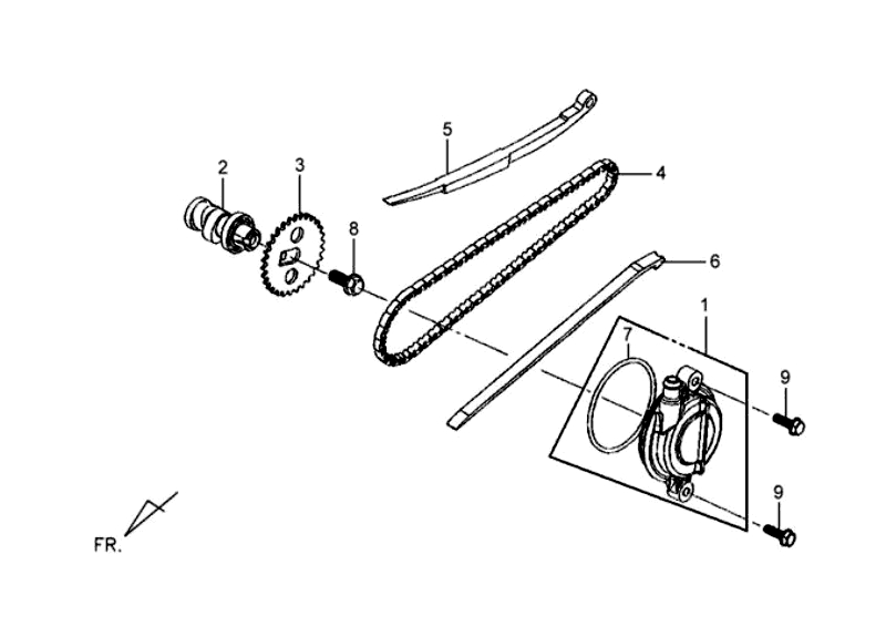 3.CAM SHAFT-CYL. HEAD L. SIDE COVER