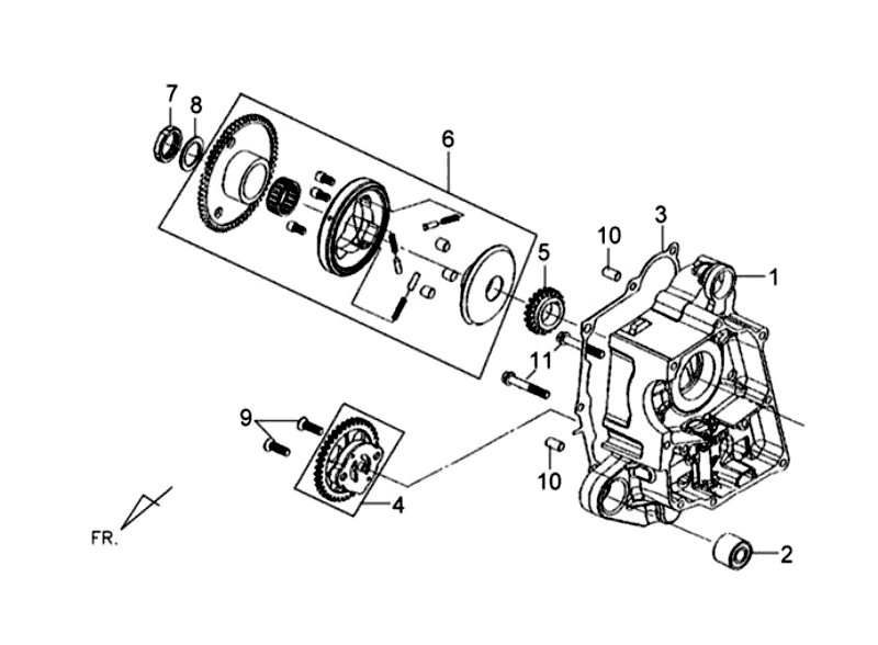 4.R CARNK CASE-OIL PUMP ASSY