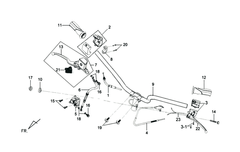 16.STEERING HANDLE ASSY