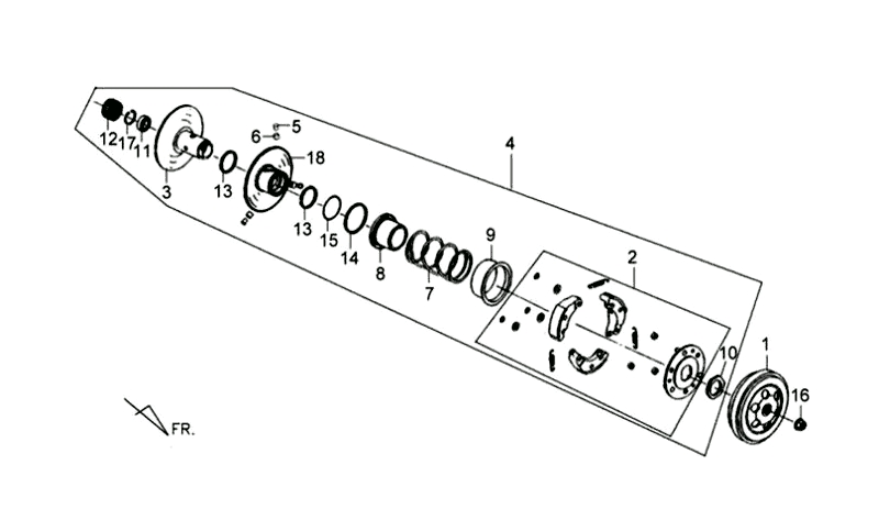 10.DRIVEN PULLEY ASSY