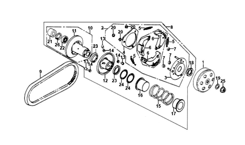 13.DRIVEN PULLEY 13.DRIVEN PULLEY