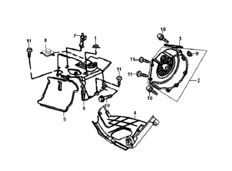 1.FAN COVER - ENGINE SHROUD 1.FAN COVER - ENGINE SHROUD