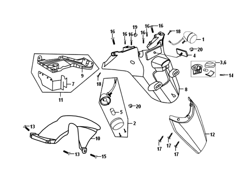 35.REAR FENDER - REAR INNER FENDER