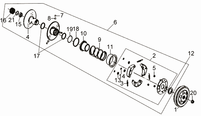 10.DRIVEN PULLEY ASSY